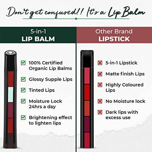 Organic Harvest Organic Lip Balm 5 in 1